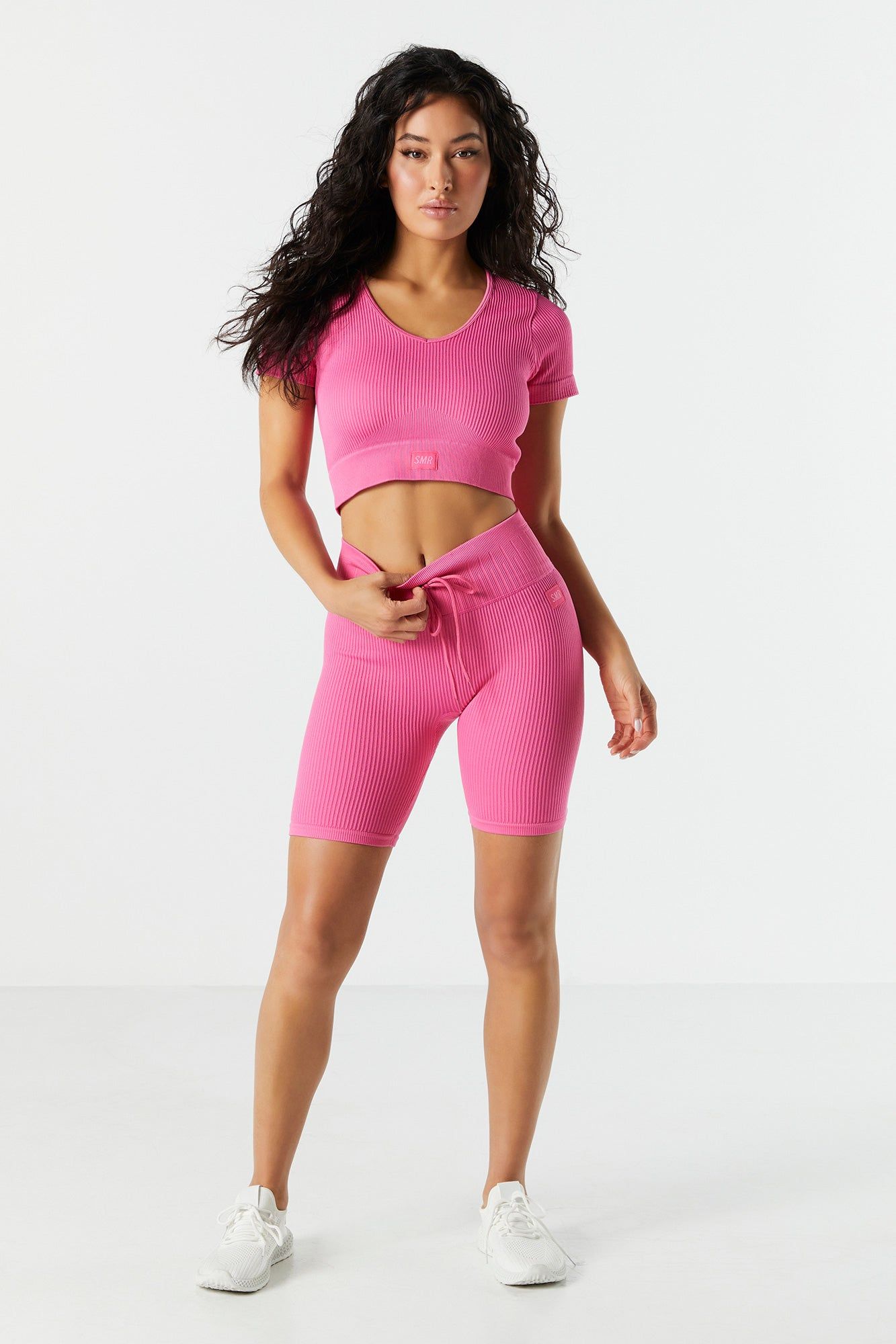 Sommer Ray Seamless Active Ribbed Tie Short sold by Charlotte Russe product image thumbnail 3