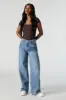 Contour Ribbed Square Neck Short Sleeve Bodysuit sold by Charlotte Russe