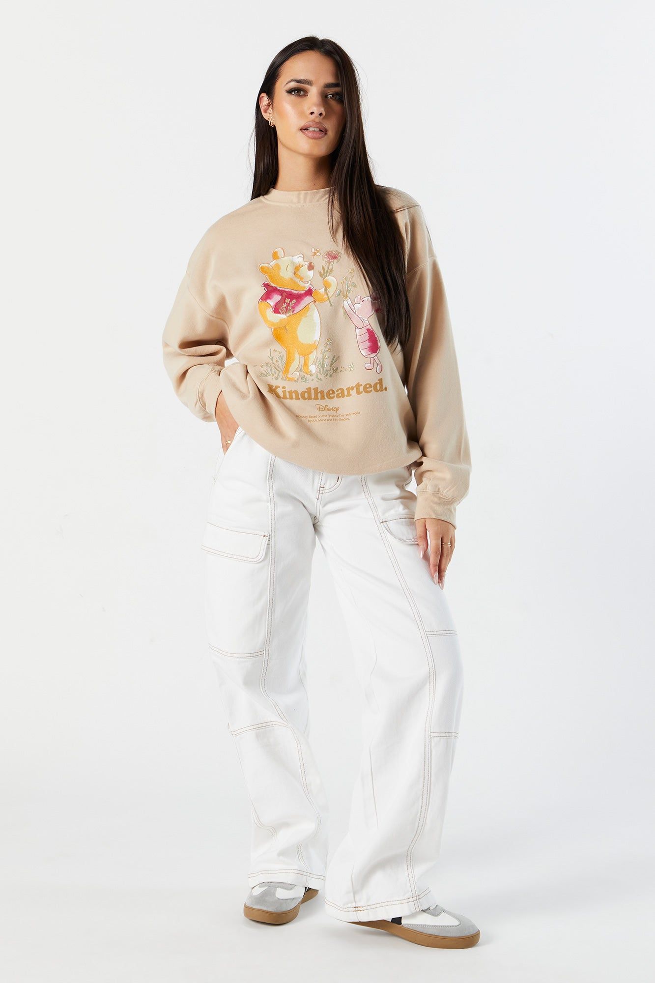 Winnie and Piglet Graphic Fleece Sweatshirt sold by Charlotte Russe product image thumbnail 3