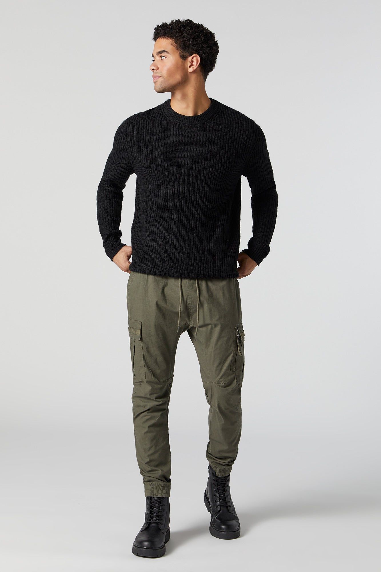 Relaxed Zip Cargo Jogger sold by Charlotte Russe product image thumbnail 2