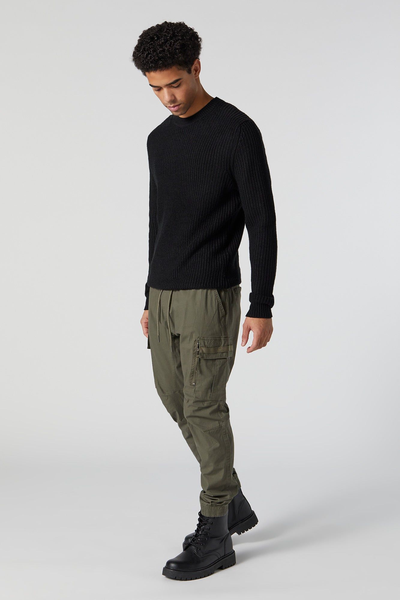 Relaxed Zip Cargo Jogger sold by Charlotte Russe product image thumbnail 4