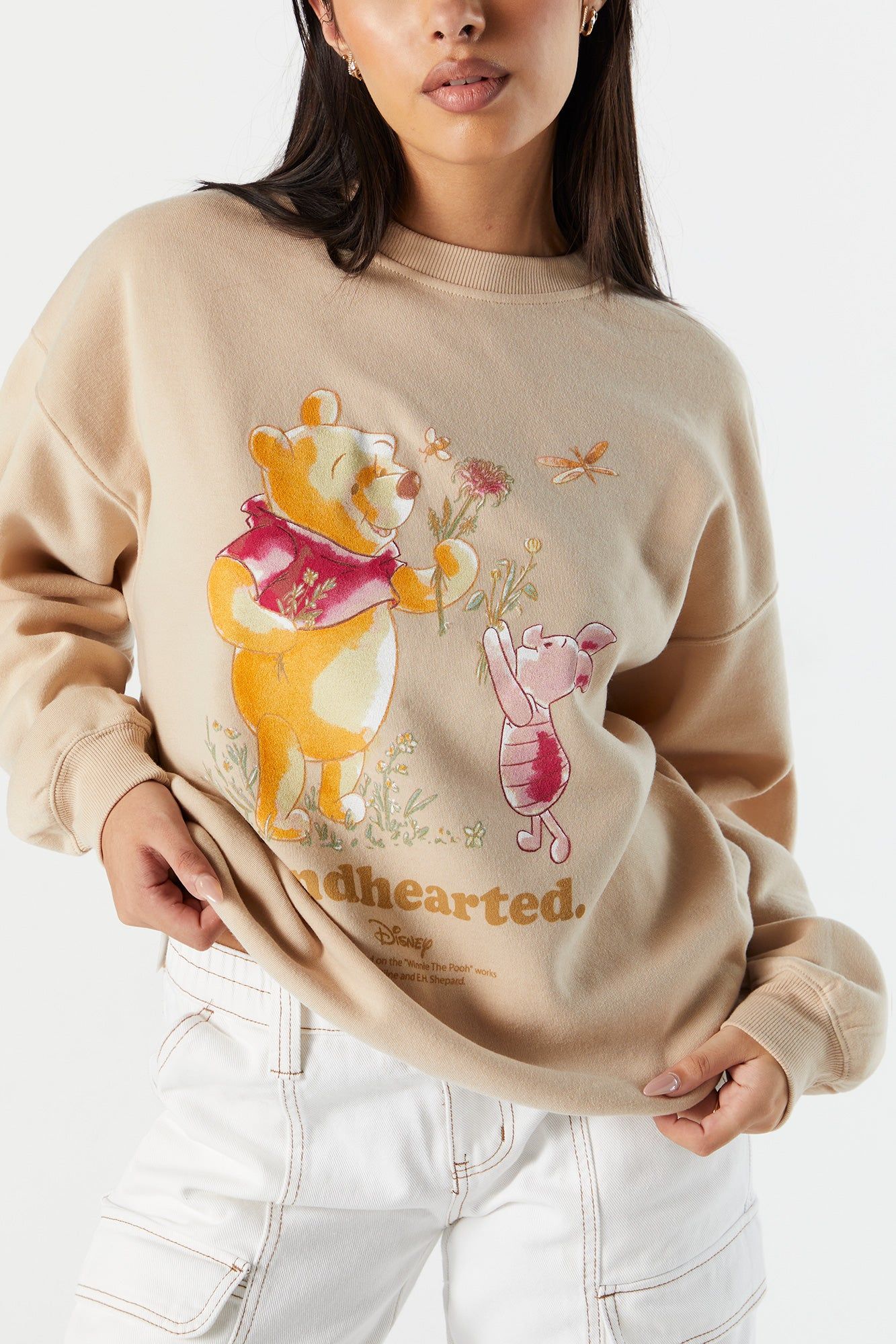 Winnie and Piglet Graphic Fleece Sweatshirt sold by Charlotte Russe product image thumbnail 4