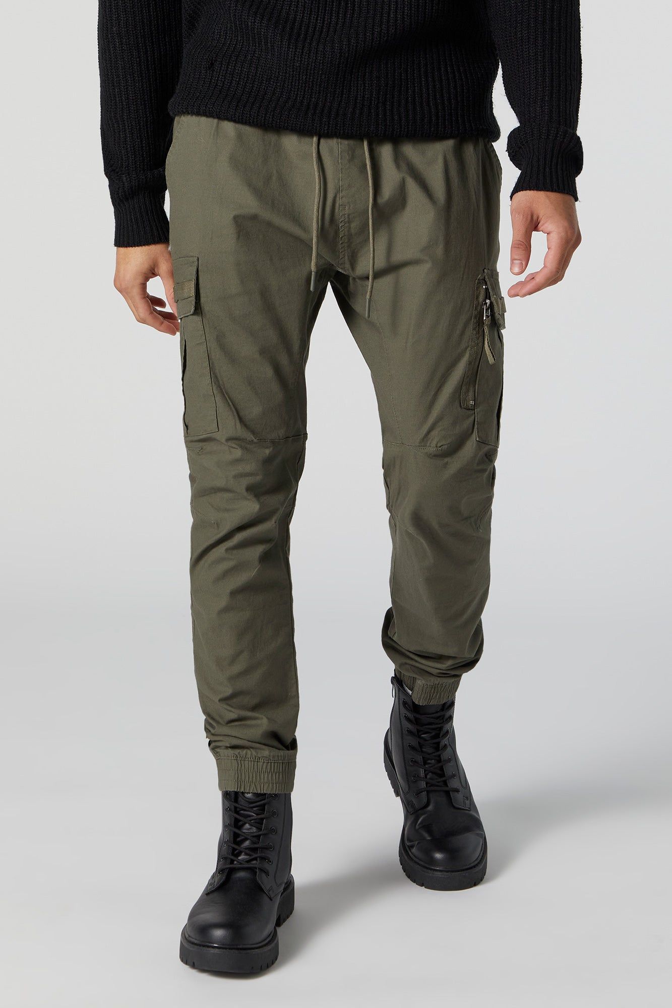 Relaxed Zip Cargo Jogger sold by Charlotte Russe