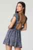 Floral Print Milkmaid Mini Dress sold by Charlotte Russe