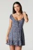 Floral Print Milkmaid Mini Dress sold by Charlotte Russe
