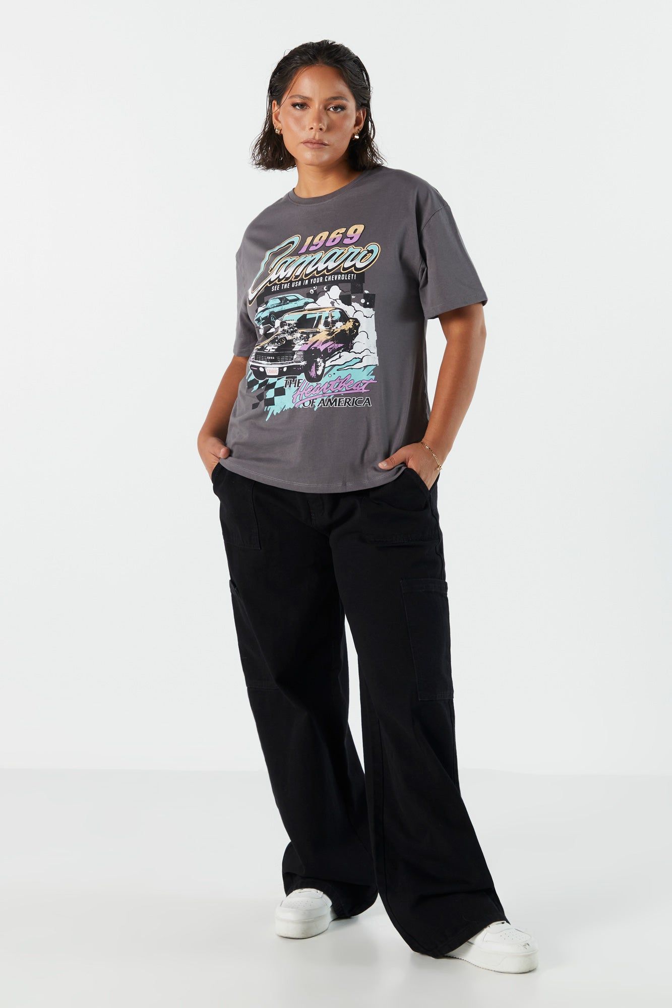 1969 Camaro Graphic Boyfriend T-Shirt sold by Charlotte Russe product image thumbnail 3