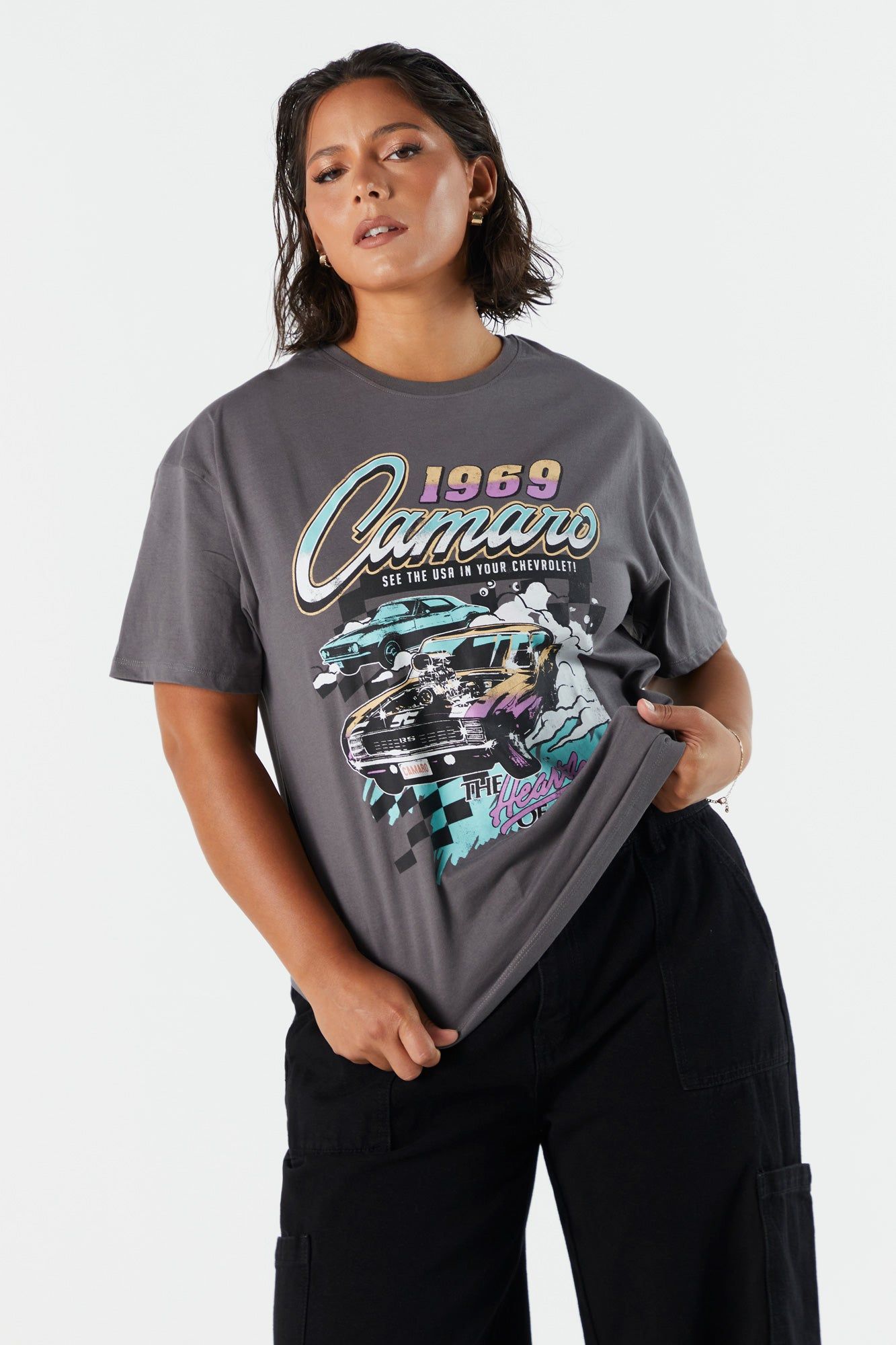 1969 Camaro Graphic Boyfriend T-Shirt sold by Charlotte Russe