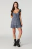 Floral Print Milkmaid Mini Dress sold by Charlotte Russe