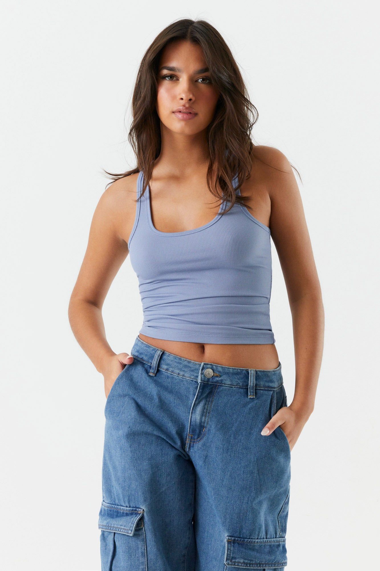 Soft Ribbed Scoop Neck Tank sold by Charlotte Russe product image thumbnail 10