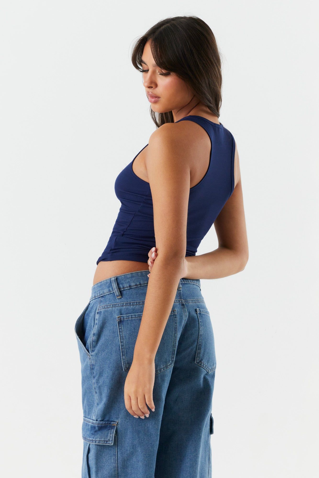 Soft Ribbed Scoop Neck Tank sold by Charlotte Russe product image thumbnail 14