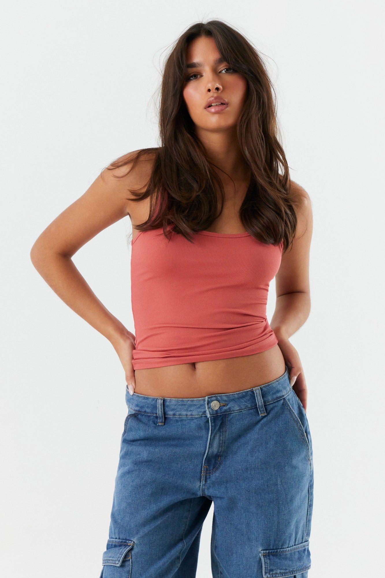 Soft Ribbed Scoop Neck Tank sold by Charlotte Russe product image thumbnail 22