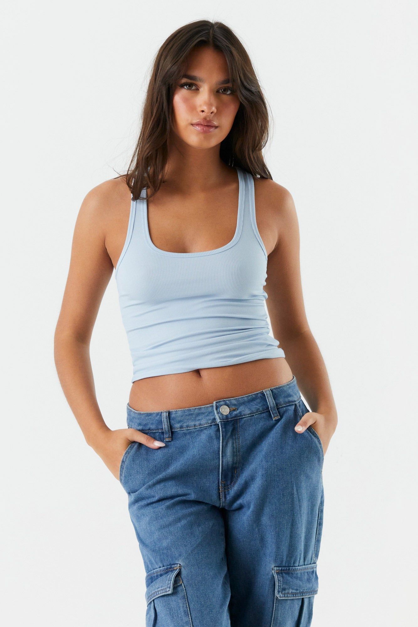 Soft Ribbed Scoop Neck Tank sold by Charlotte Russe product image thumbnail 16