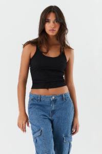 Soft Ribbed Scoop Neck Tank sold by Charlotte Russe