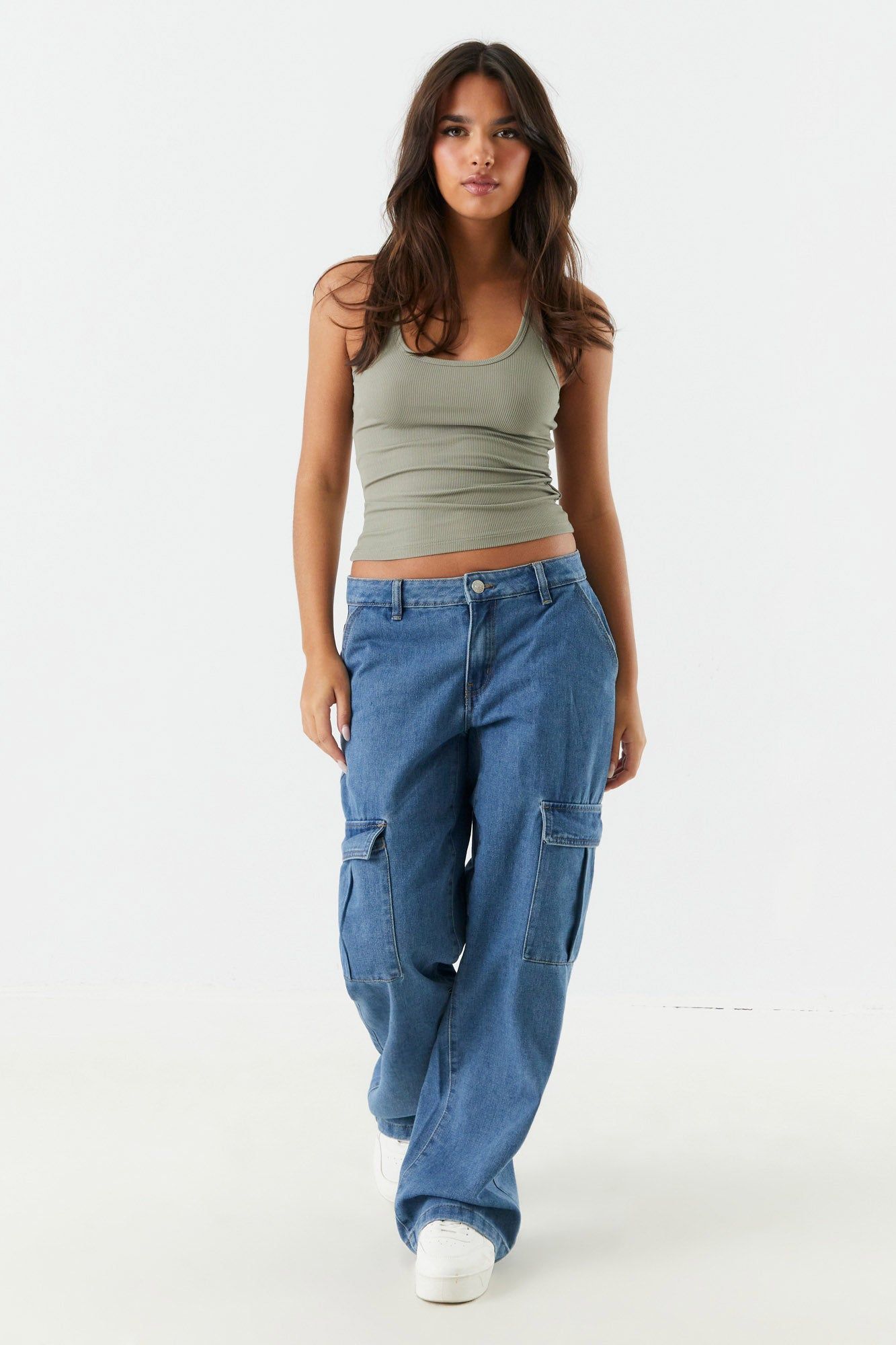 Soft Ribbed Scoop Neck Tank sold by Charlotte Russe product image thumbnail 3