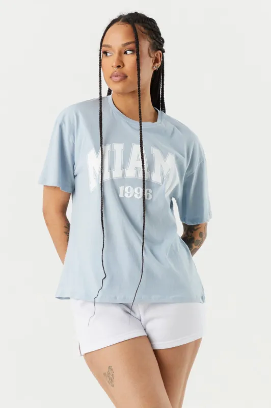 Miami 1996 Graphic Boyfriend T-Shirt sold by Charlotte Russe