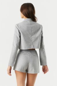 Pinstripe Boxy Cropped Blazer sold by Charlotte Russe