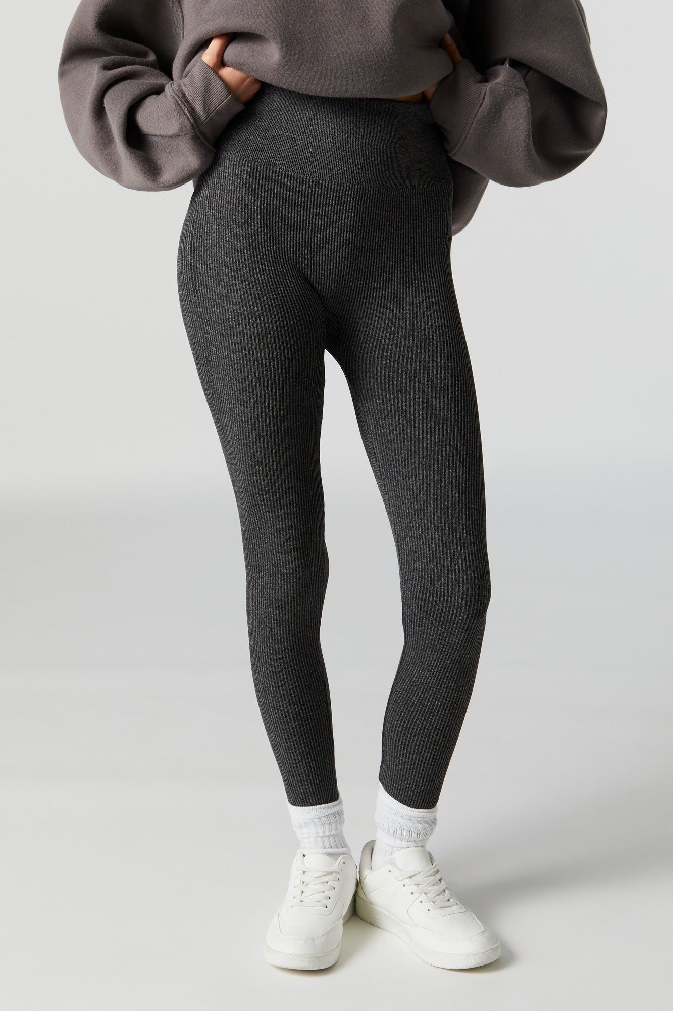 High Rise Ribbed Legging sold by Charlotte Russe product image thumbnail 2