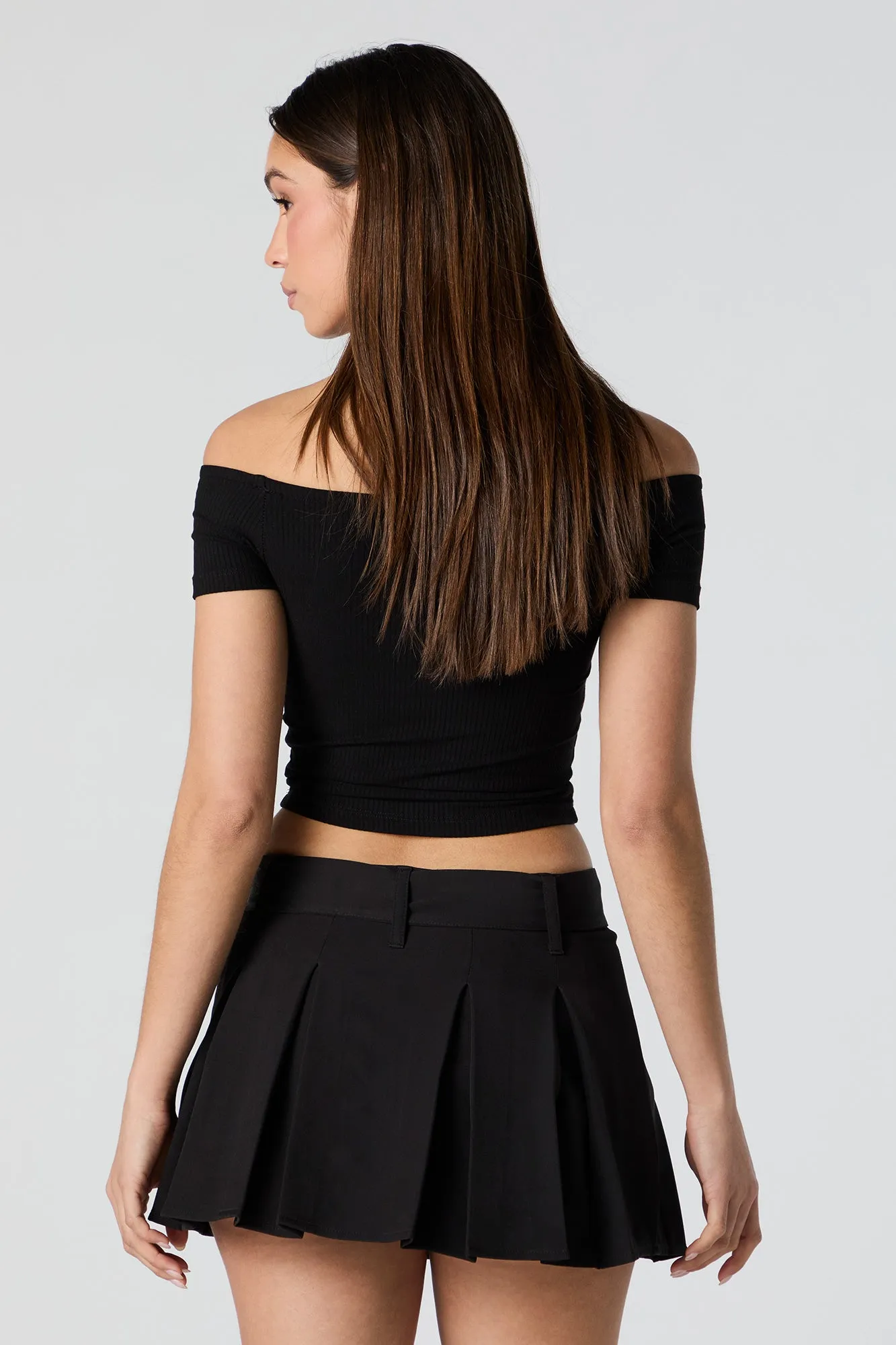 Pleated Belted Mini Skort sold by Charlotte Russe product image thumbnail 2