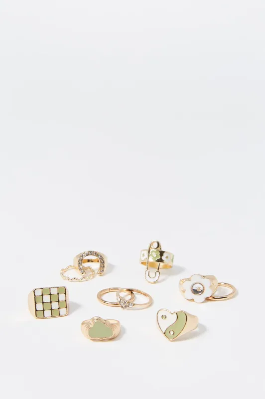 Assorted Cute Checkered Ring Set (10 Pack) sold by Charlotte Russe