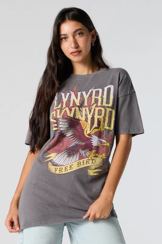 Lynyrd Skynyrd Graphic Boyfriend T-Shirt sold by Charlotte Russe