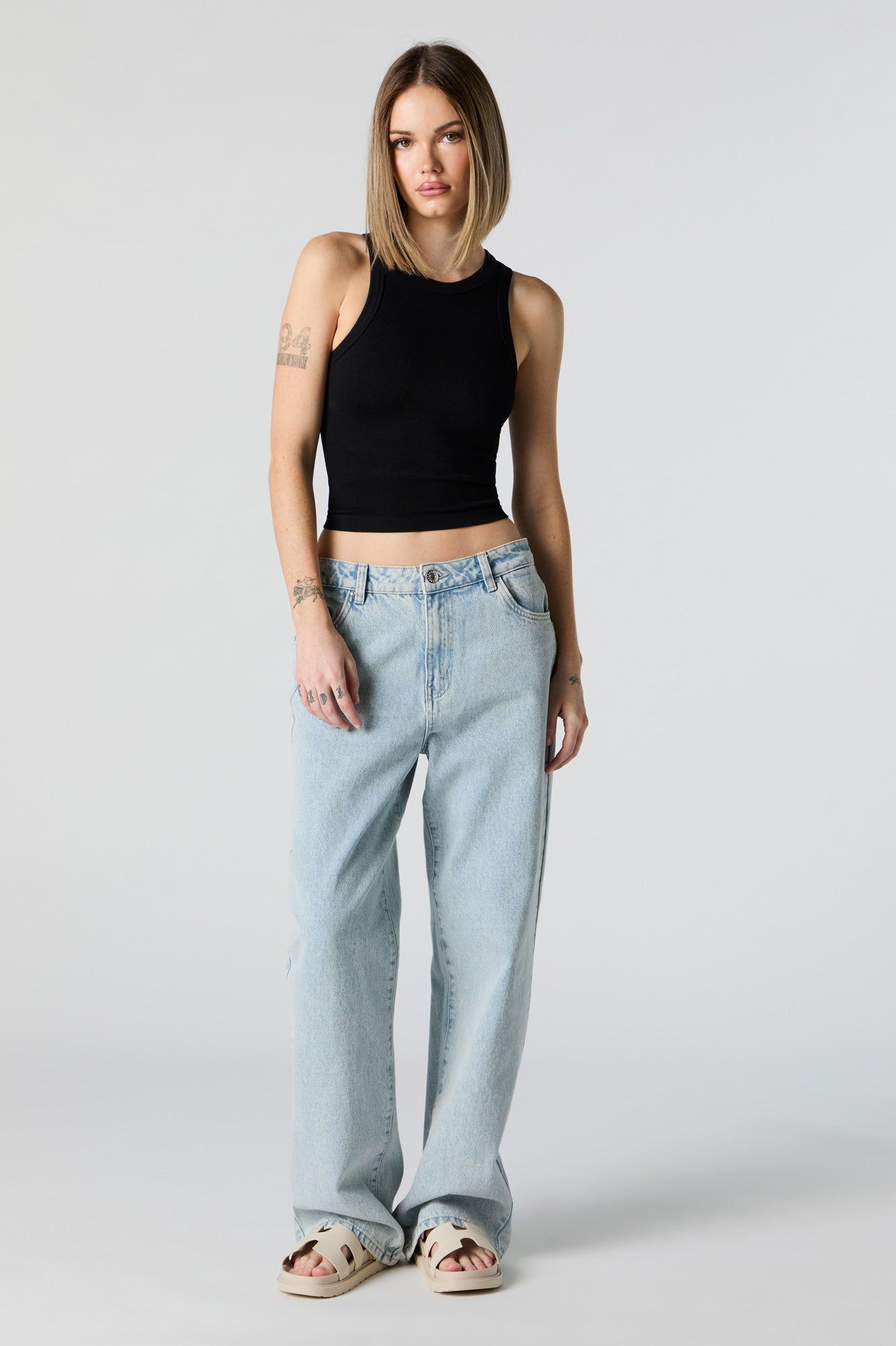 Seamless Ribbed High Neck Tank sold by Charlotte Russe product image thumbnail 5