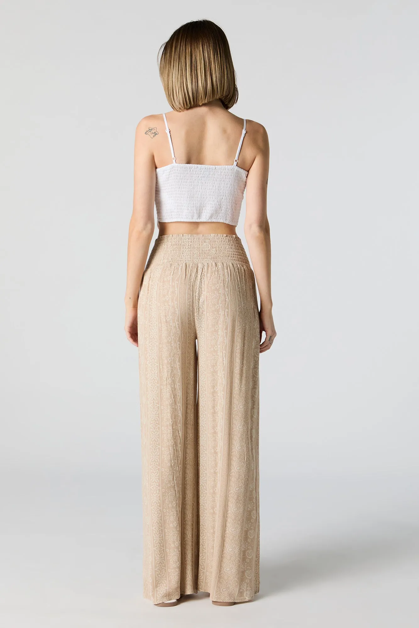 Floral Print Front Slit Palazzo Pant sold by Charlotte Russe product image thumbnail 3