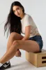 Ribbed Side Cinched Cropped T-Shirt sold by Charlotte Russe