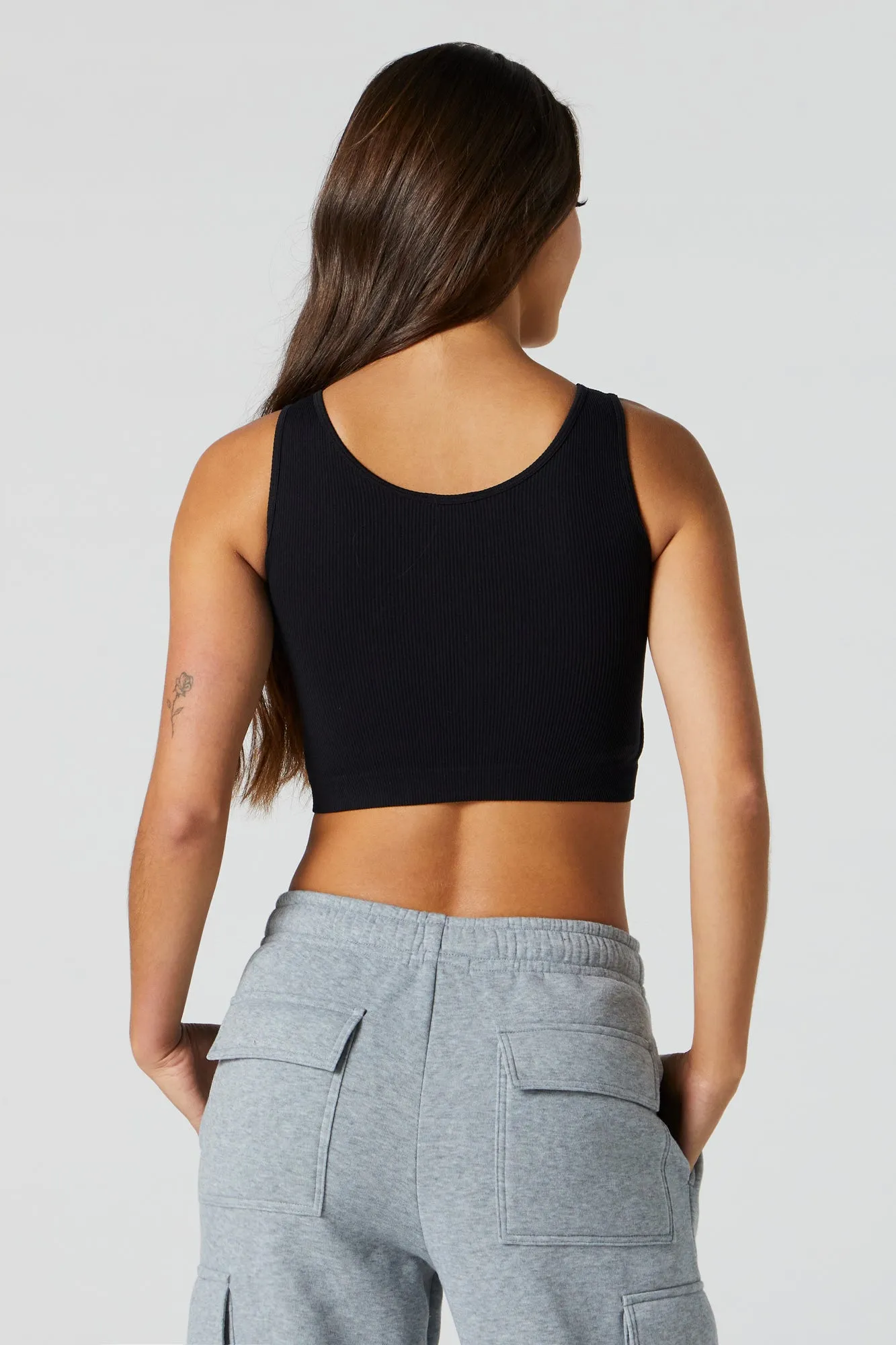 Striped Seamless Scoop Neck Cropped Tank sold by Charlotte Russe product image thumbnail 5
