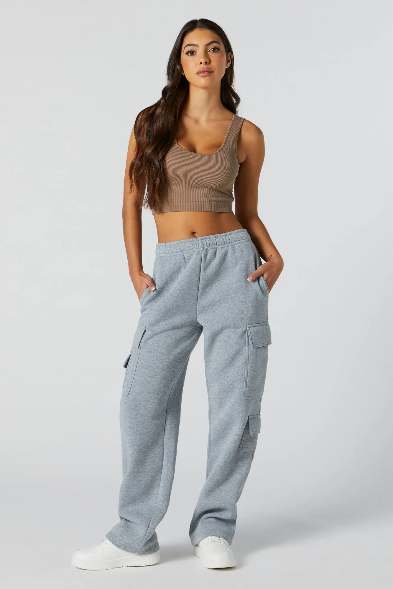 Striped Seamless Scoop Neck Cropped Tank sold by Charlotte Russe product image thumbnail 3