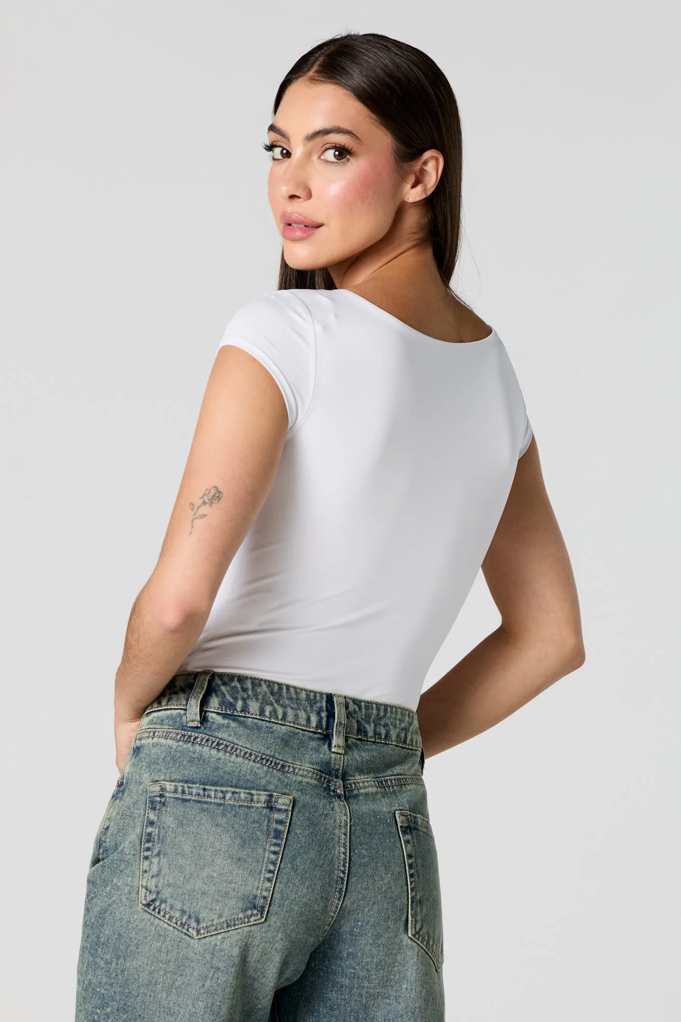 Contour Boat Neck Bodysuit sold by Charlotte Russe product image thumbnail 4