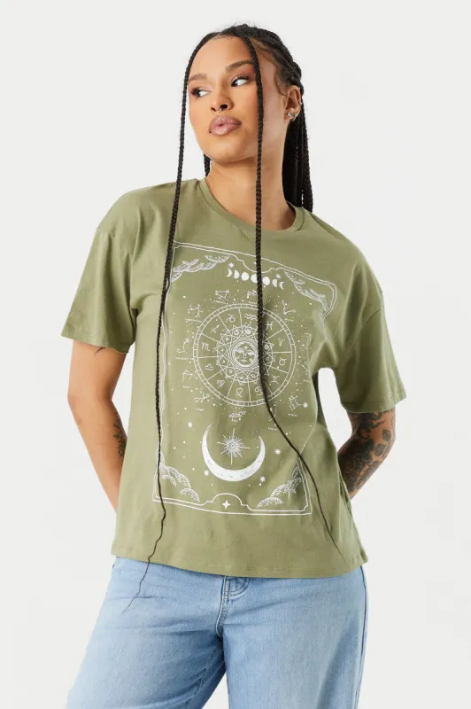 Birth Chart Graphic Boyfriend T-Shirt sold by Charlotte Russe