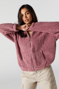 Oversized Zip-Up Hoodie sold by Charlotte Russe