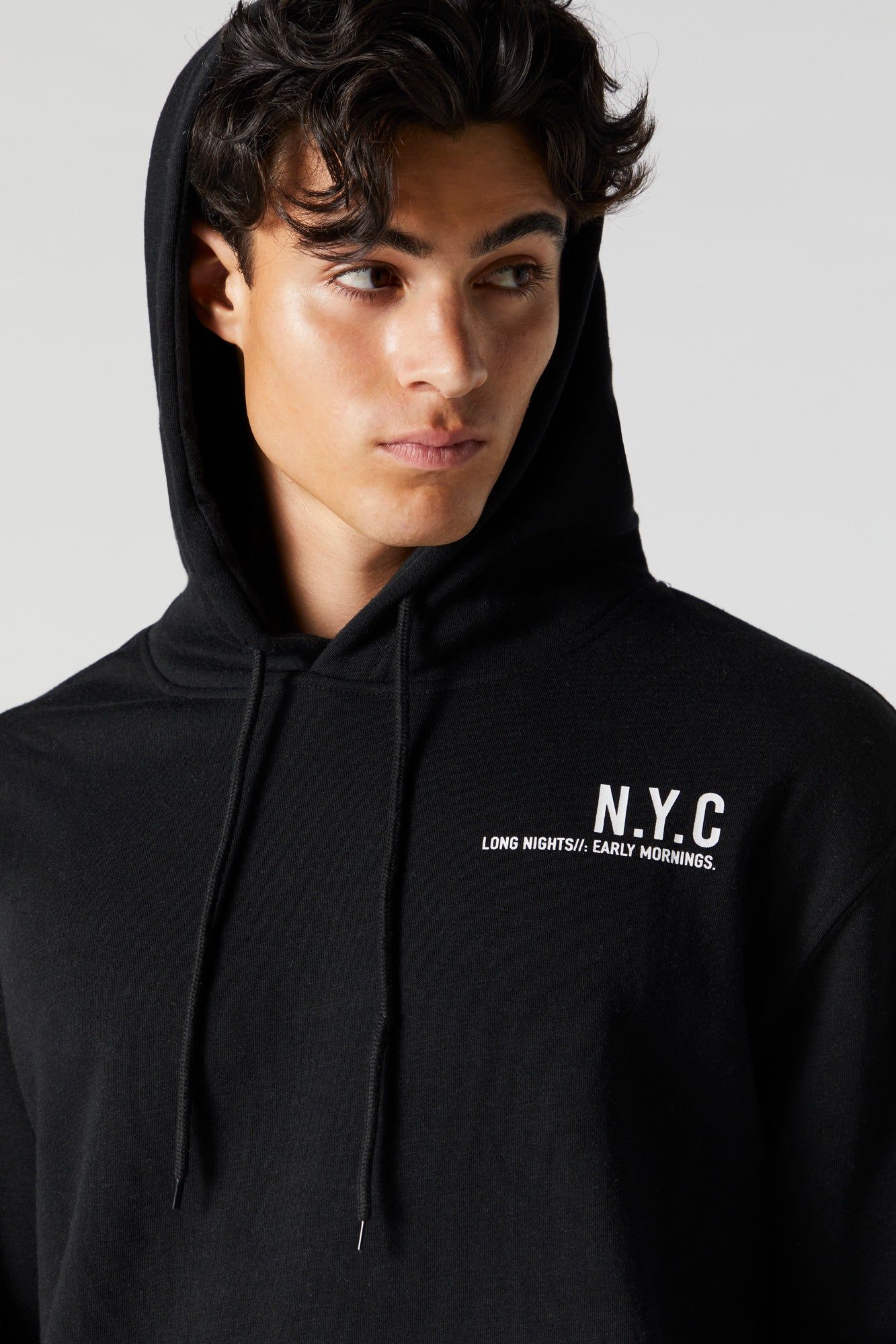 NYC Graphic Fleece Hoodie sold by Charlotte Russe product image thumbnail 4