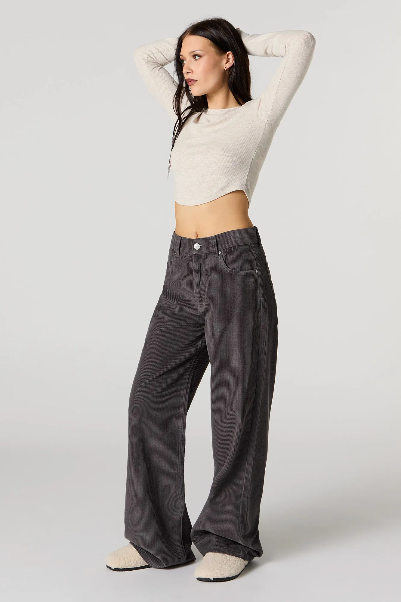 Corduroy Straight Leg Pant sold by Charlotte Russe