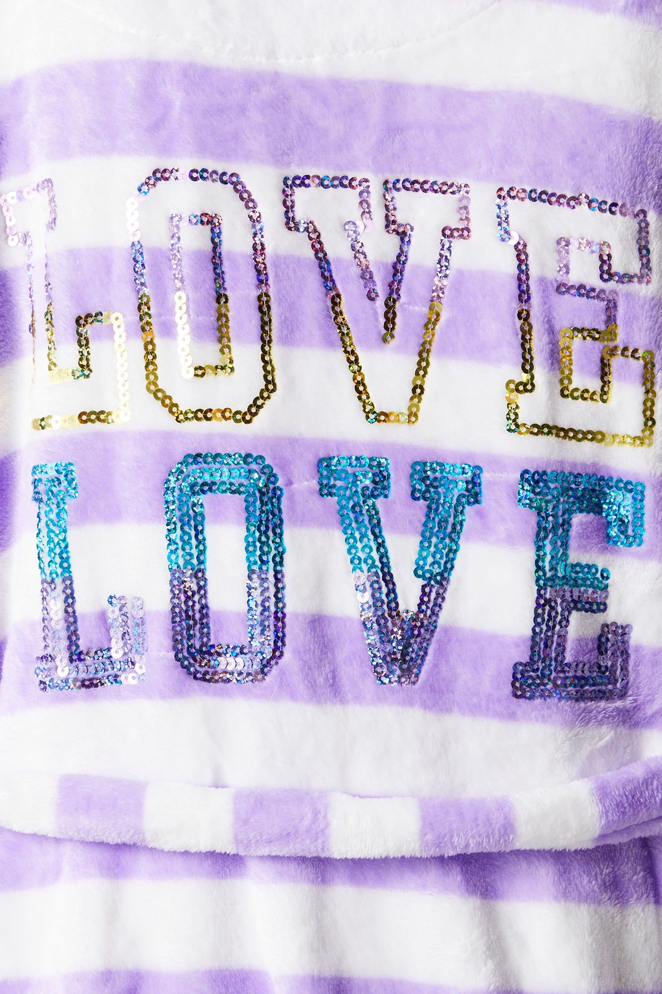 Striped Print Plush Robe sold by Charlotte Russe product image thumbnail 3