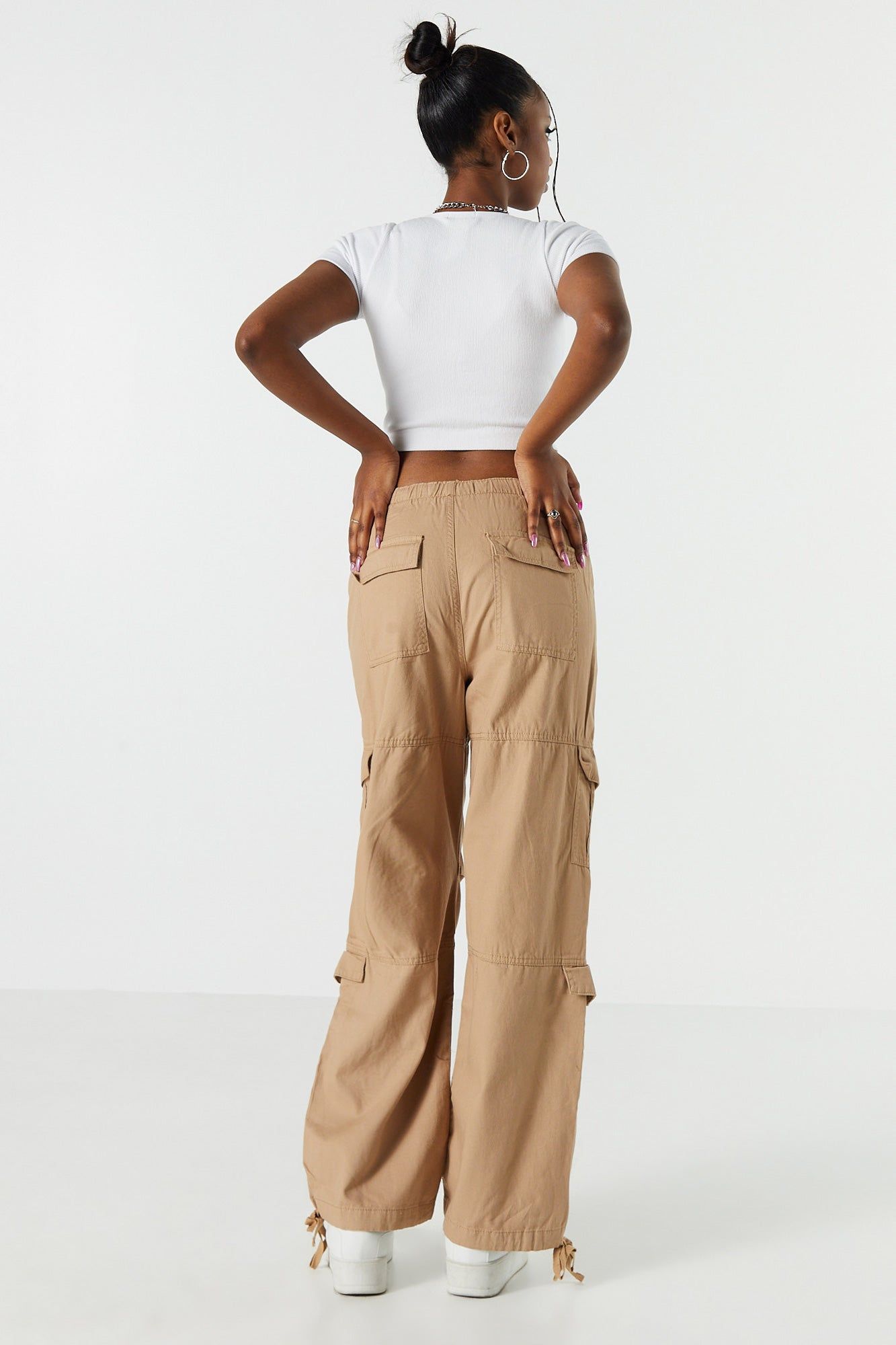 Multi Pocket Cargo Parachute Pant sold by Charlotte Russe product image thumbnail 3
