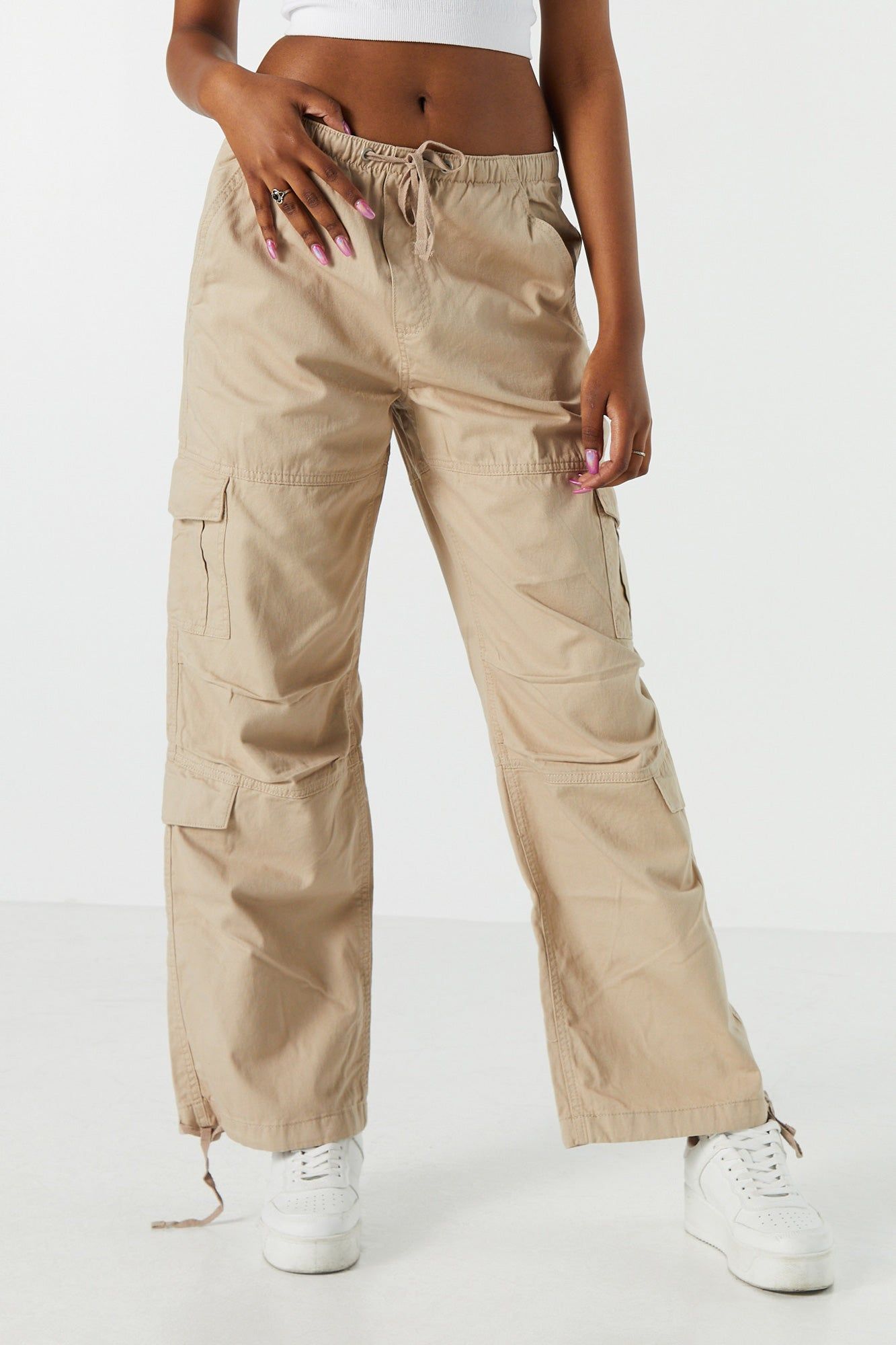 Twill Multi Pocket Cargo Parachute Pant sold by Charlotte Russe product image thumbnail 11