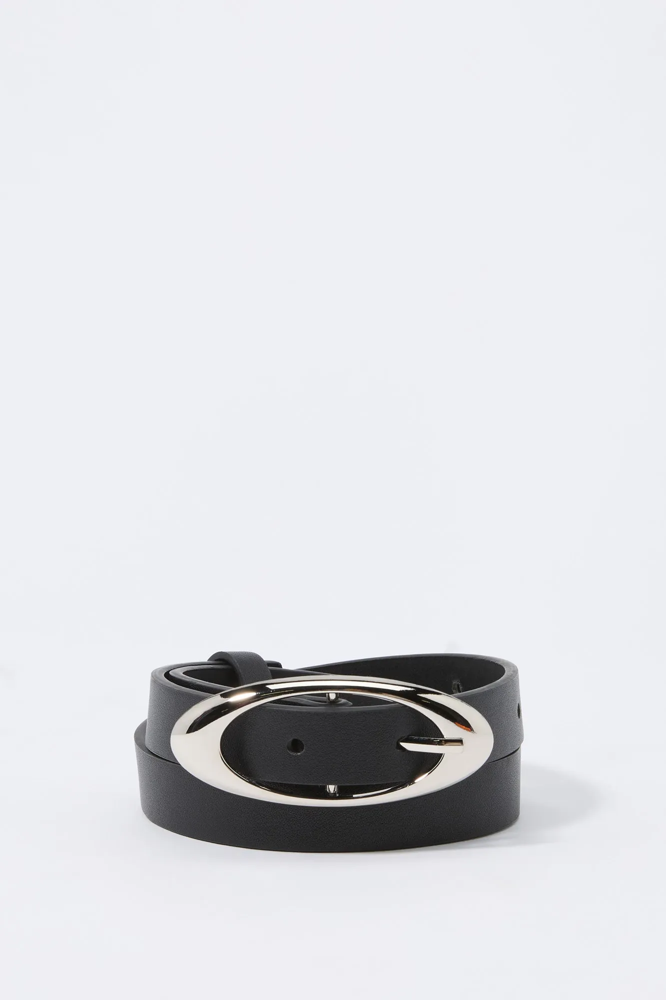 Faux Leather Oval Buckle Belt sold by Charlotte Russe
