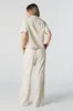 Linen Drawstring Straight Leg Pant sold by Charlotte Russe