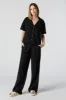 Linen Drawstring Straight Leg Pant sold by Charlotte Russe