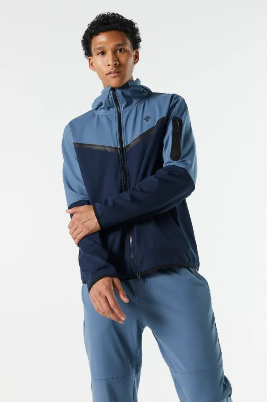 Soft Tech Fleece Colourblock Zip-Up Jacket sold by Charlotte Russe