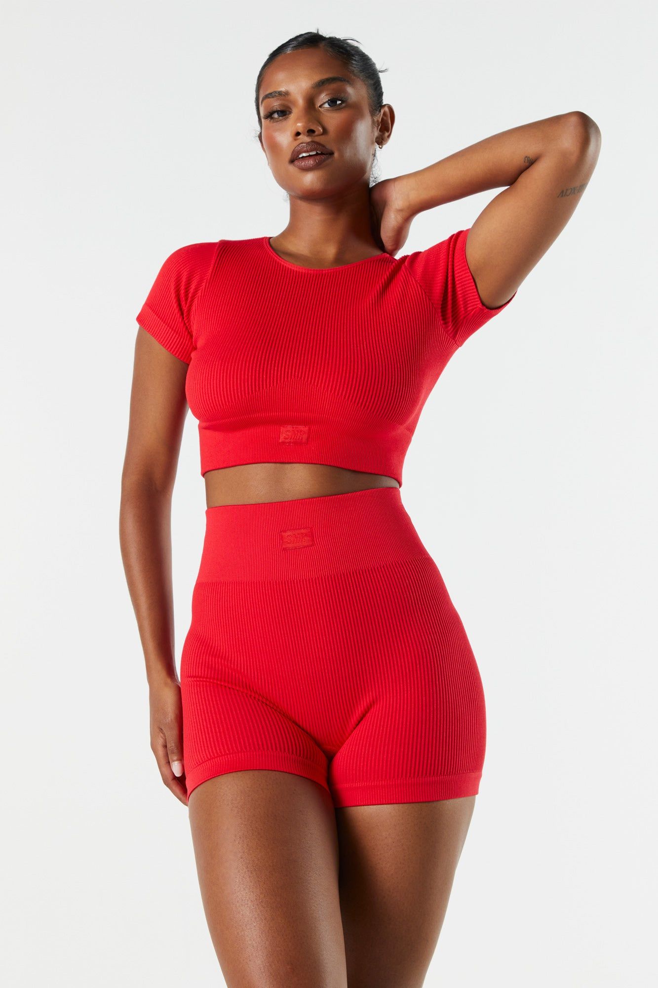 Sommer Ray Seamless Ribbed High Rise Active Shortie sold by Charlotte Russe