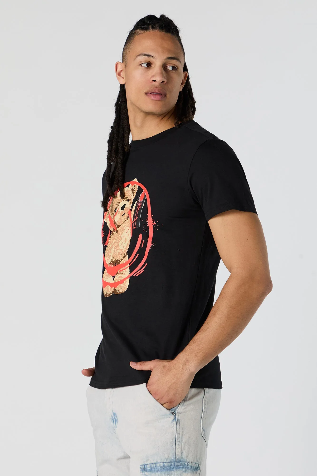 Graffiti Teddy Graphic T-Shirt sold by Charlotte Russe product image thumbnail 2