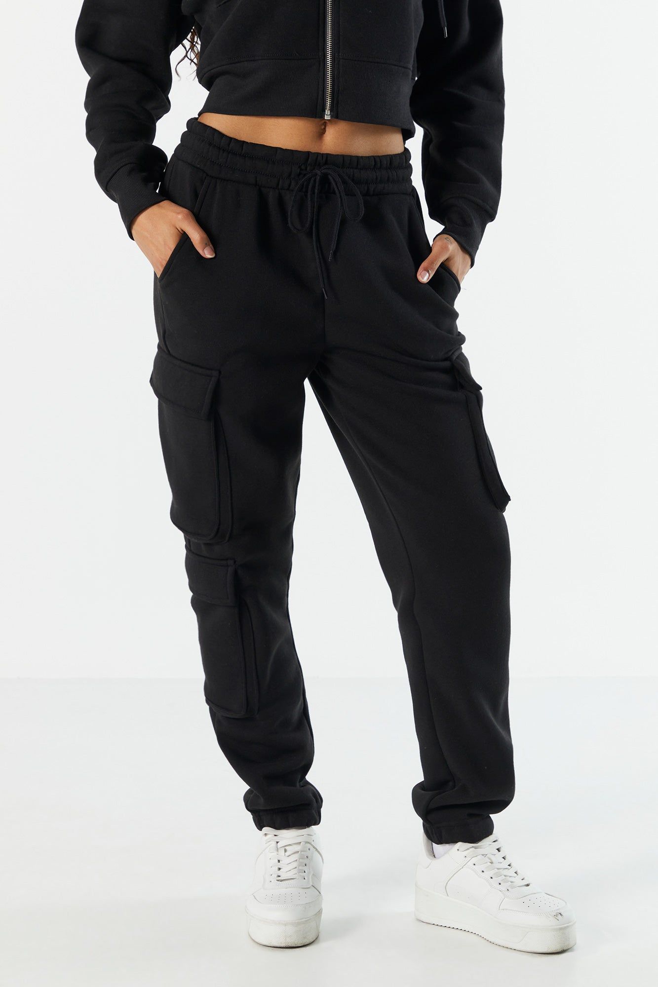 Fleece Cargo Jogger sold by Charlotte Russe product image thumbnail 3