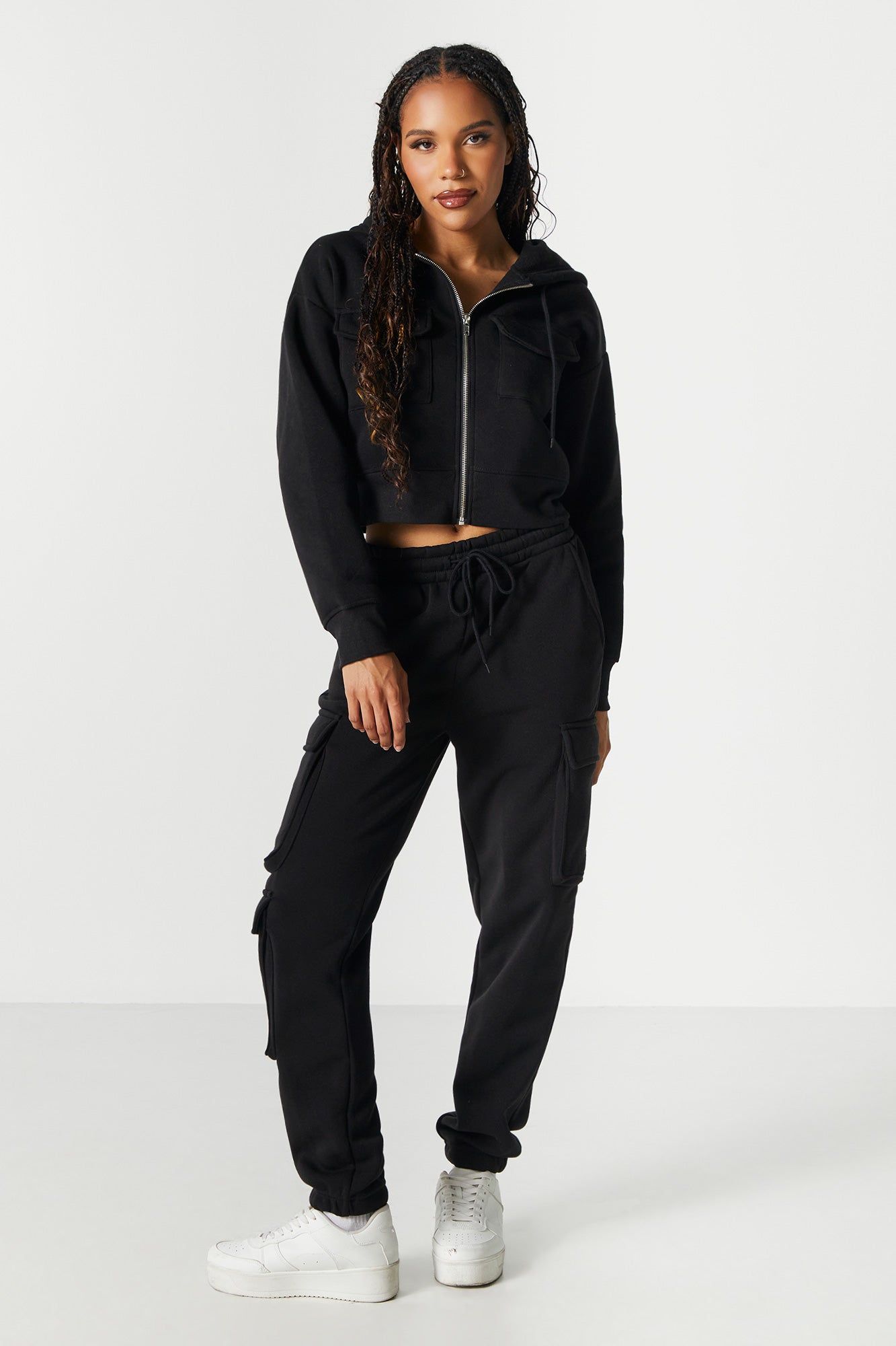 Fleece Cargo Jogger sold by Charlotte Russe product image thumbnail 2