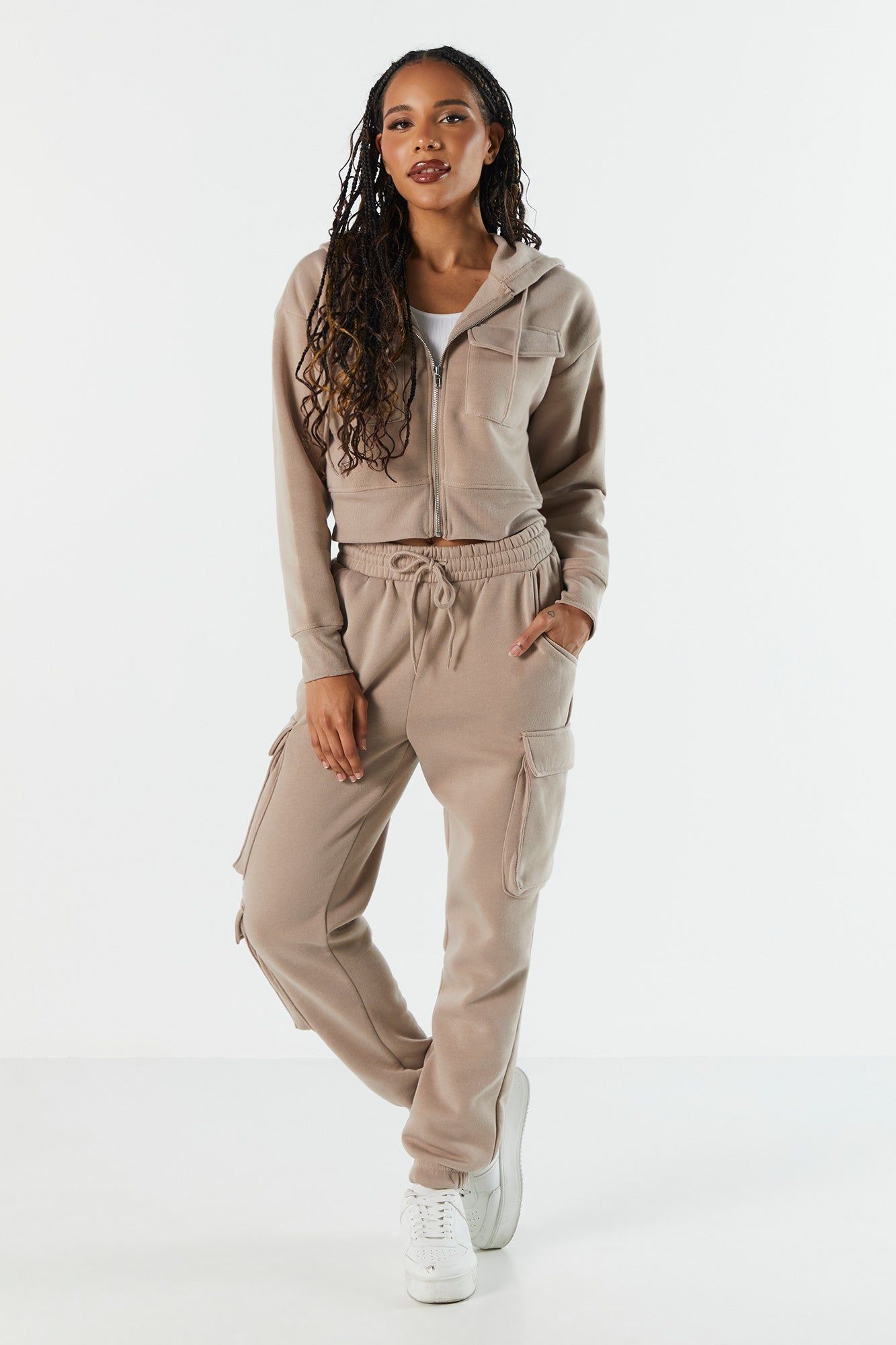 Fleece Cargo Jogger sold by Charlotte Russe