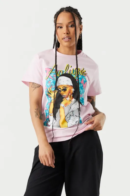 Aaliyah Graphic Boyfriend T-Shirt sold by Charlotte Russe