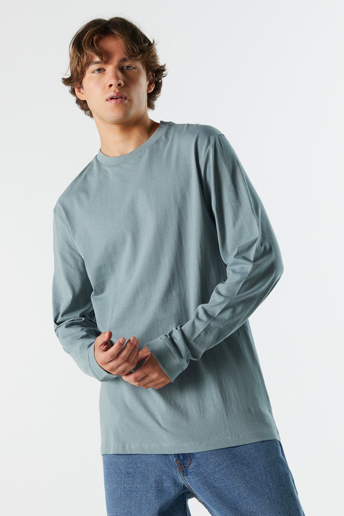 Solid Crewneck Long Sleeve Top sold by Charlotte Russe product image thumbnail 4