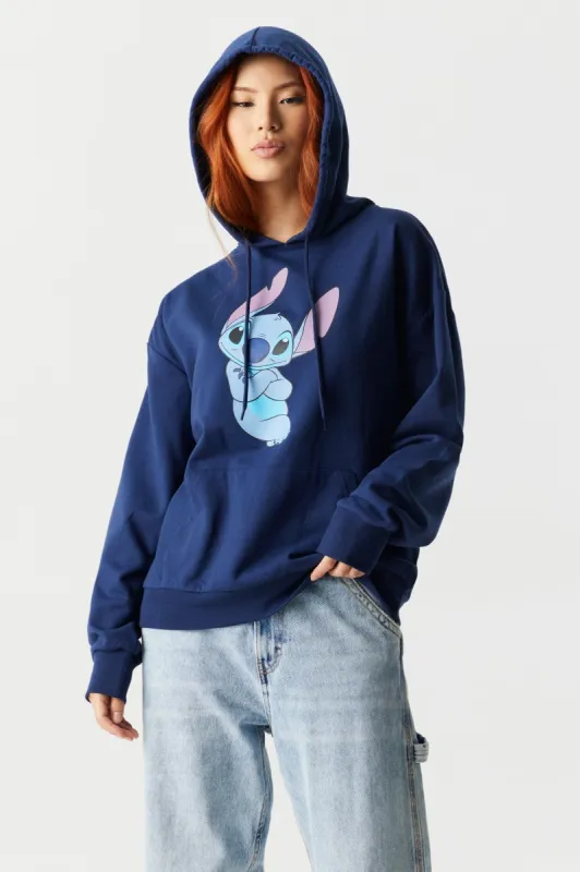 Stitch Graphic Fleece Hoodie sold by Charlotte Russe