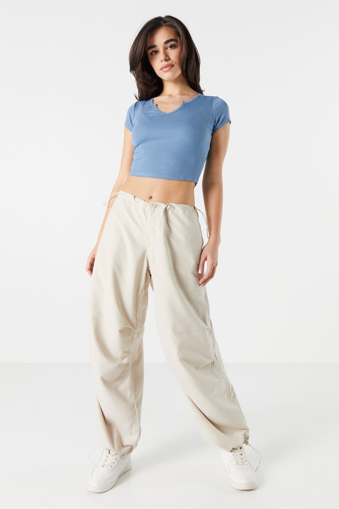 Ribbed Cropped T-Shirt sold by Charlotte Russe product image thumbnail 3